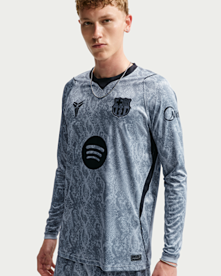 NIKE FC Barcelona ユニフォーム サッカーシャツ グレー FC Barcelona 2026/27 Stadium Goalkeeper Away Men's Kobe Dri-FIT